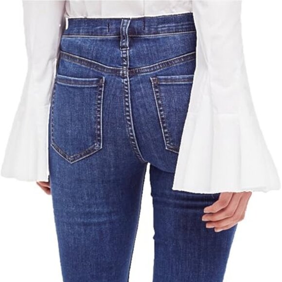 Free People REGAN Raw-Edge Skinny Fit Jeans - Picture 5 of 14